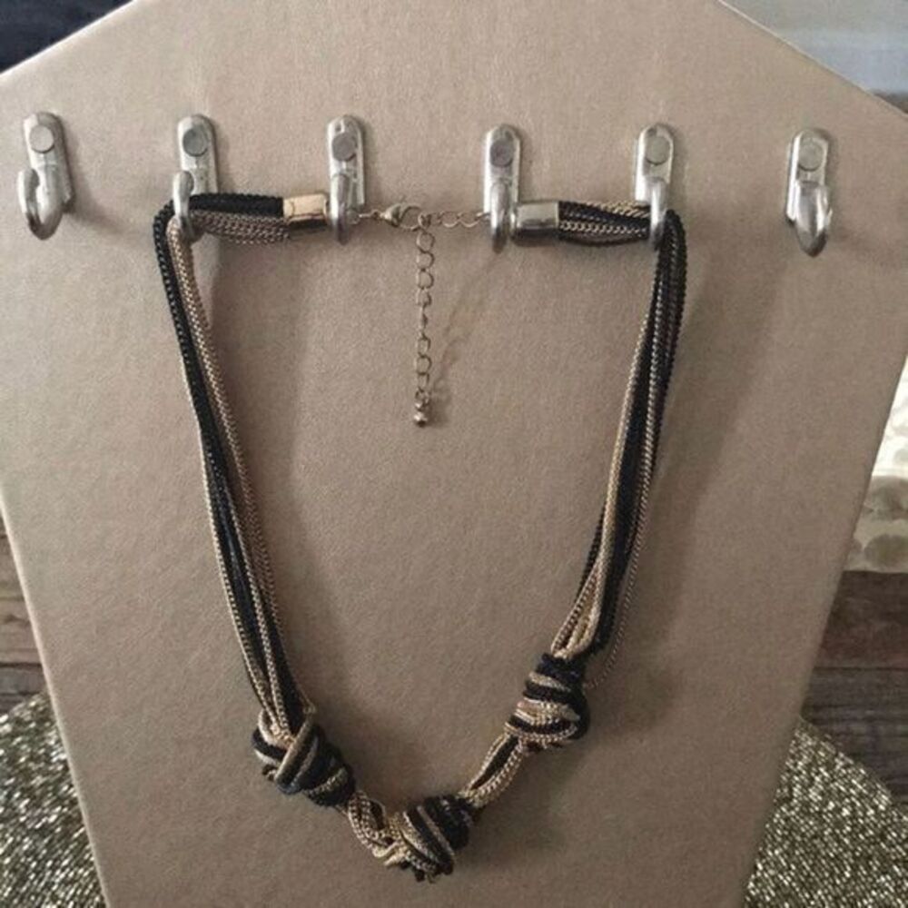Chain rope double color necklace